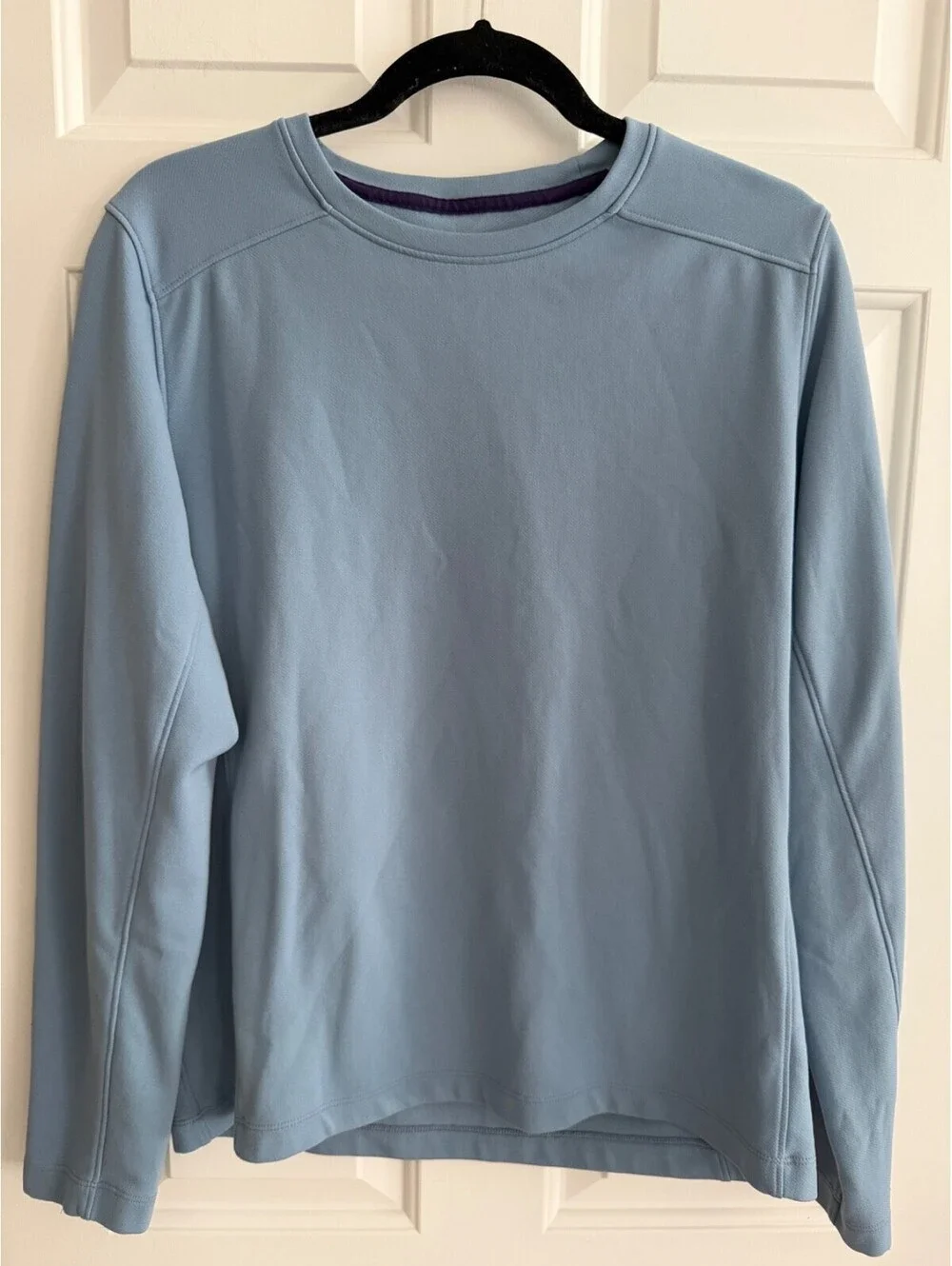 Ministry of Supply Blue Crew Neck Long Sleeve Performance Top Shirt Size Large